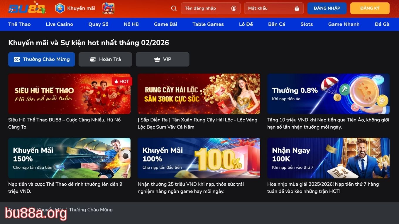 Khuyến mãi BU88 cho thành viên